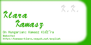 klara kamasz business card